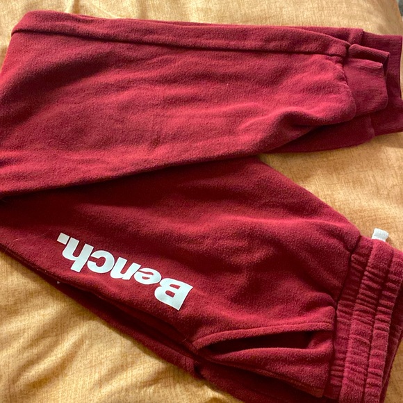 Burgundy Bench Joggers - Picture 1 of 3
